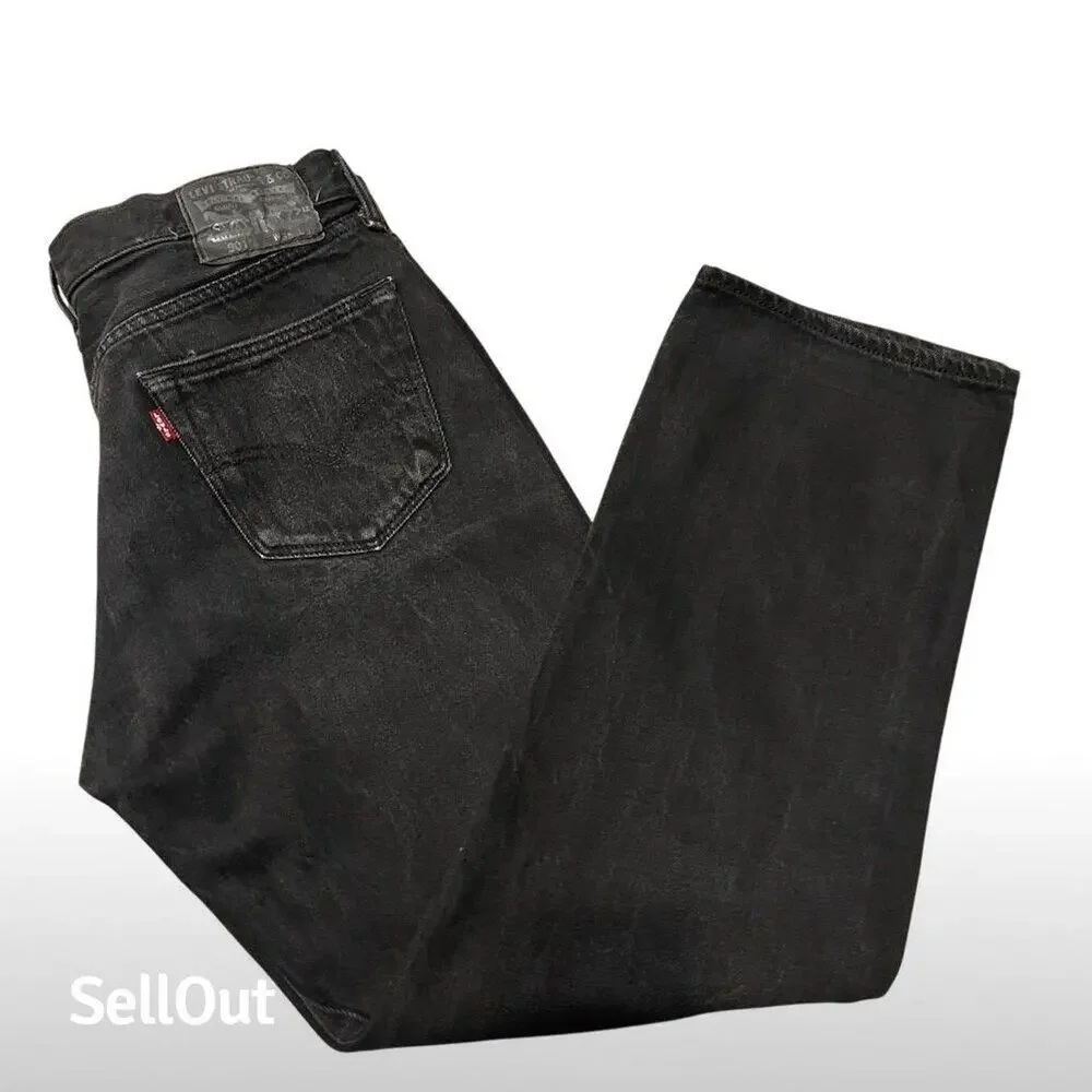 Levi's 501 Original Fit Men's Jeans Black Size 36x32 Straight Leg